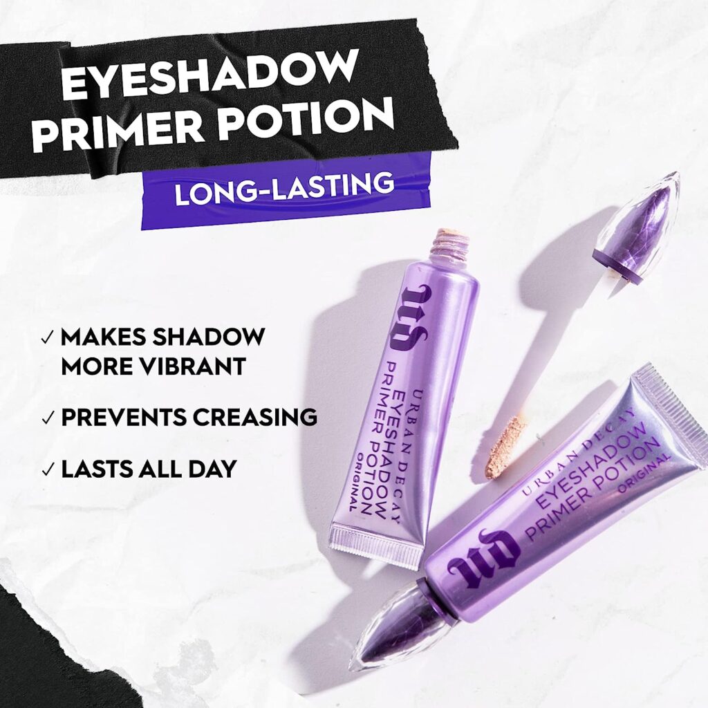 Urban Decay Eyeshadow Primer Potion, Original - Award-Winning Nude Eye Primer for Crease-Free Eyeshadow  Makeup Looks - Lasts All Day - Great for Oily Lids